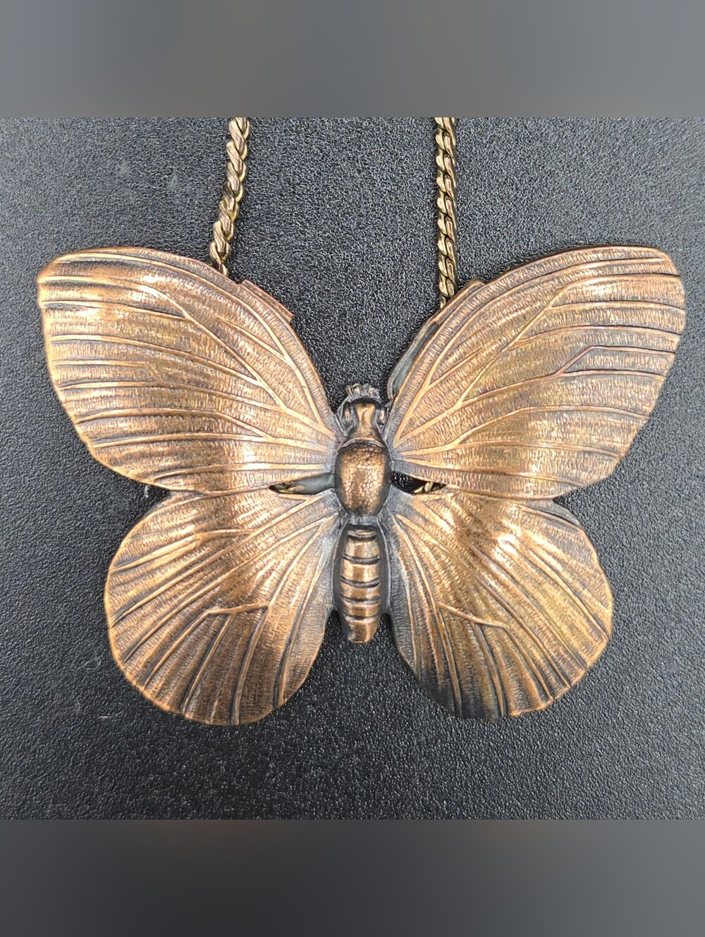 Vintage Copper Butterfly Necklace